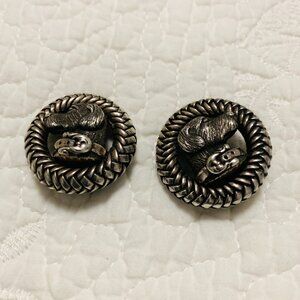 Barry Kieselstein-Cord Sterling Silver Labrador Dog Back Clips